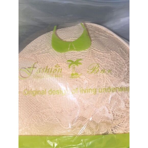 NWT Tan Lace Wireless Racerback Bra Size 3XL - Picture 8 of 9